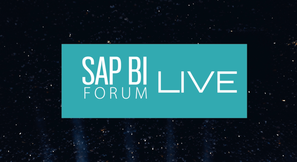 SAP BI FORUM live: Erste Themen und Termine sind fix